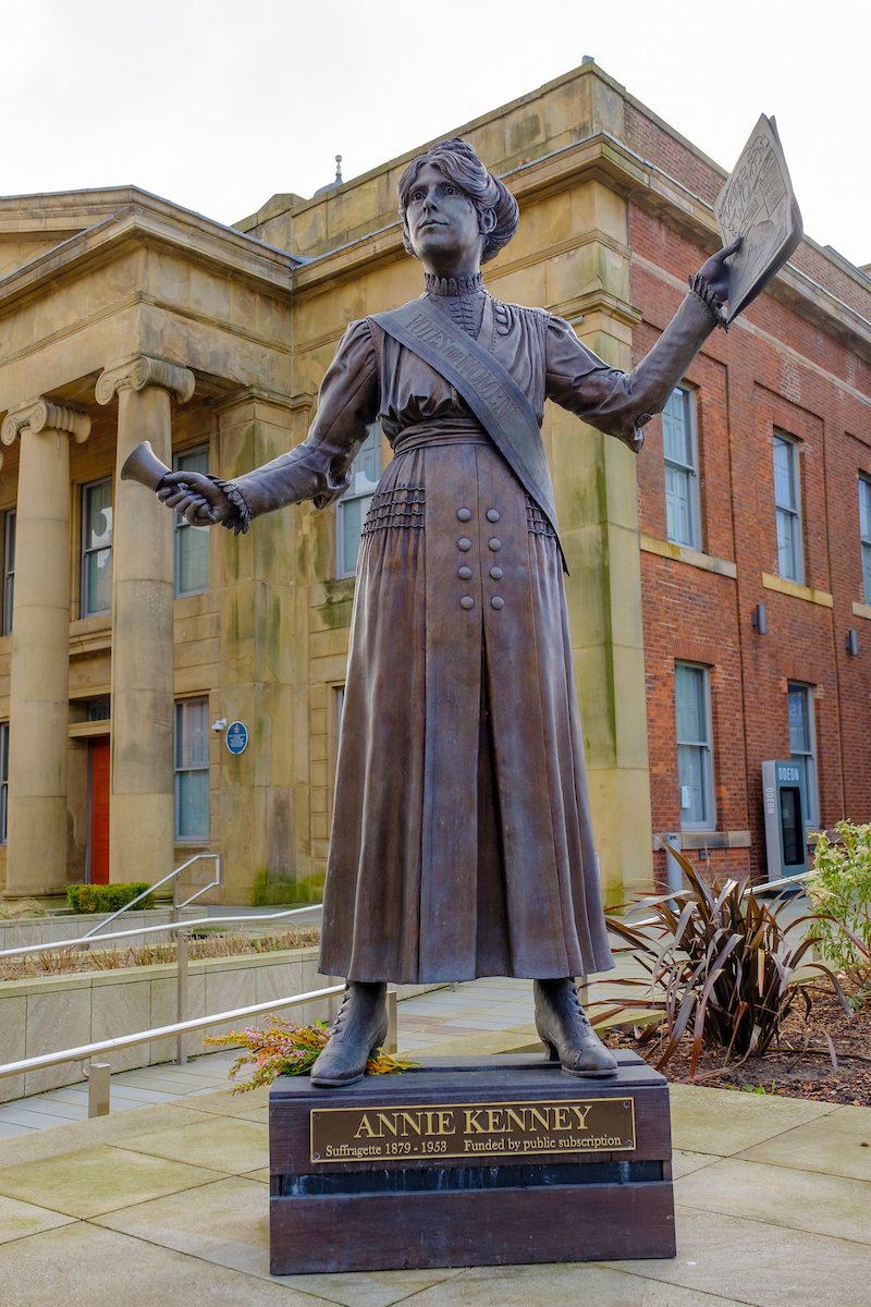Annie Kenny statue, Yorkshire Road, Oldham OL1 1RA